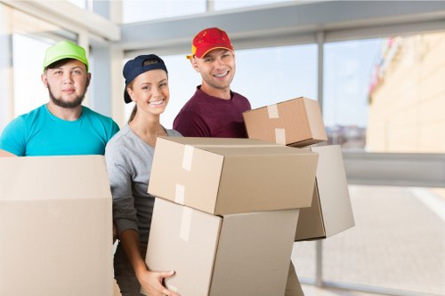 Loading a moving van during a home relocation in Mill Hill