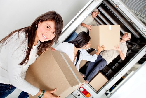 Loaded removal truck for home or office transport in Millhill
