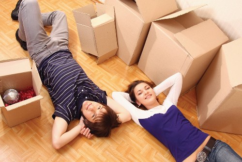 Local Millhill removal team handling furniture during a home move