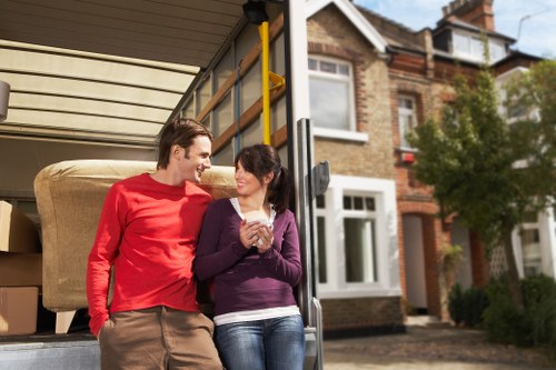 Business relocation team moving office technology in Millhill