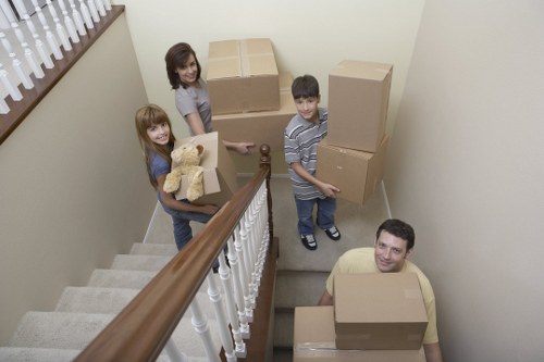 A selection of packing supplies including tape, wrap, and cartons for local customers